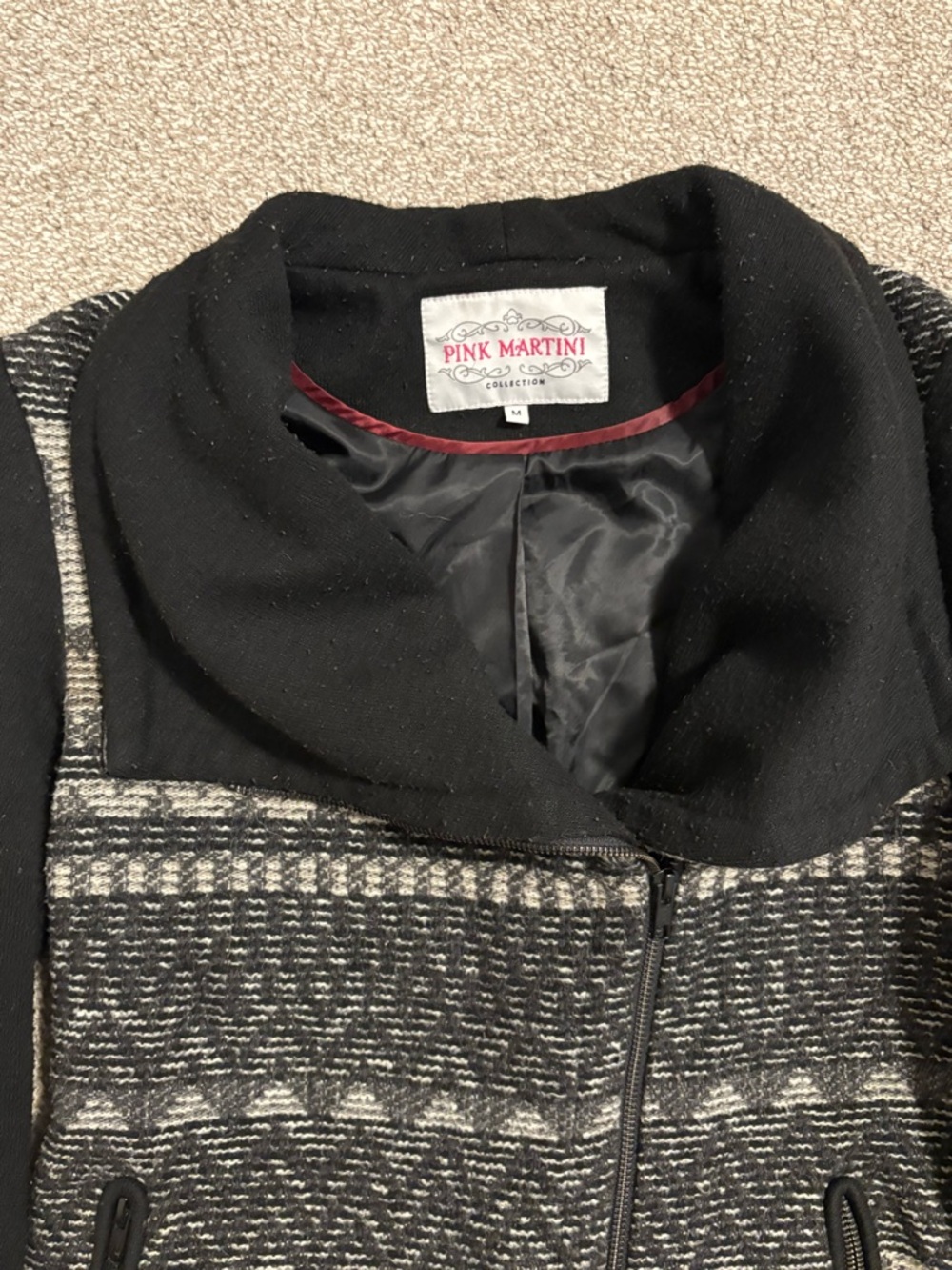 Patterned Black/Grey Jacket - Picture 3 of 5